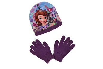 Déguisement enfant Guizmax Bonnet gants princesse sofia taille 52 violet disney enfant
