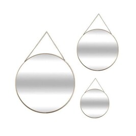 Miroir de décoration Atmosphera acdeco lot de 3 miroirs rond métal ...
