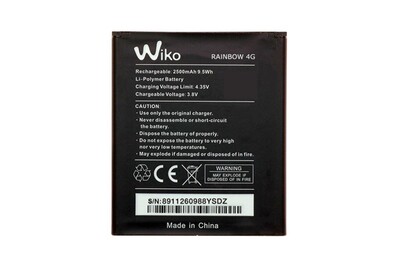 Batterie téléphone mobile Wiko Batterie d&amp;#39;origine wiko pour wiko  rainbow 4g (2500 mah) | Darty