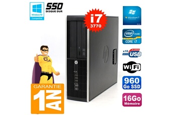 Pc De Bureau Hp Pc Hp Compaq 8300 Sff Core I7-3770 Ram 16Go Disque 960Go Ssd Graveur Dvd Wifi W7