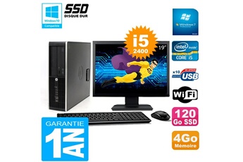 PC De Bureau HP PC HP Compaq 8300 Sff Ecran 19" Core i5-2400 Ram 4Go Disque 120 Go SSD WiFi W7