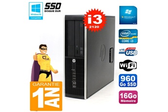 Pc De Bureau Hp Pc Hp Compaq 8300 Sff Core I3-2120 Ram 16Go Disque 960Go Ssd Graveur Dvd Wifi W7