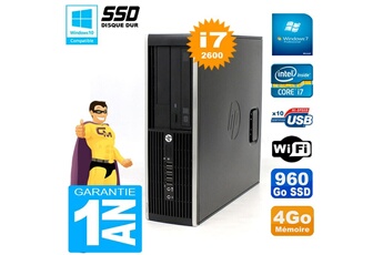 PC De Bureau HP PC HP Compaq 8300 Sff Core i7-2600 Ram 4Go Disque 960 Go SSD Graveur Dvd WiFi W7