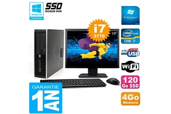 Pc De Bureau Hp Pc Hp Compaq 8300 Sff Ecran 19" Core I7-3770 Ram 4Go Disque 120 Go Ssd Wifi W7