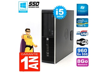 PC De Bureau HP PC HP Compaq 8300 Sff Core i5-3470 Ram 8Go Disque 960 Go SSD Graveur Dvd WiFi W7