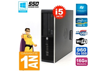 PC De Bureau HP PC HP Compaq 8300 Sff Core i5-3470 Ram 16Go Disque 960Go SSD Graveur Dvd WiFi W7