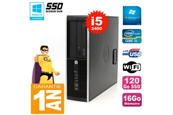 PC De Bureau HP PC HP Compaq 8300 Sff Core i5-2400 Ram 16Go Disque 120Go SSD Graveur Dvd WiFi W7