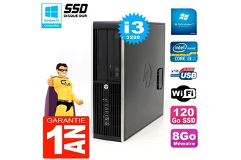 PC De Bureau HP PC HP Compaq 8300 Sff Core I3-3220 Ram 8Go Disque 120 Go SSD Graveur Dvd WiFi W7