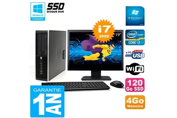 PC De Bureau HP PC HP Compaq 8300 Sff Ecran 19" Core i7-2600 Ram 4Go Disque 120 Go SSD WiFi W7
