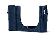 Etui et courroie en cuir Bleu pour C-LUX