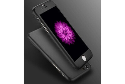 coque pour apple iphone 7 plus coque noir verre trempe housse etui 360 full hybride protection rigide plastique dur anti choc ultra slim