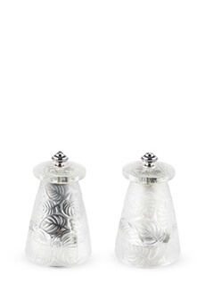 Ustensile de cuisine Peugeot - Duo de moulins à poivre et à sel manuels en cristal 9 cm