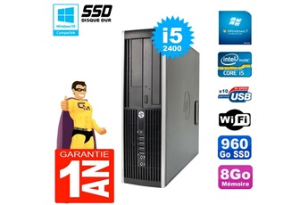 PC De Bureau HP PC HP Compaq 8200 Sff Core i5-2400 Ram 8Go Disque 960 Go SSD Graveur Dvd WiFi W7