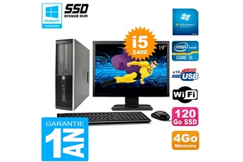 PC De Bureau HP PC HP Compaq 8200 Sff Ecran 19" Core i5-2400 Ram 4Go Disque 120 Go SSD WiFi W7