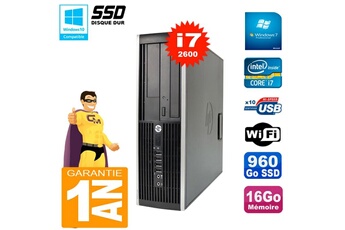 PC De Bureau HP PC HP Compaq 8200 Sff Core i7-2600 Ram 16Go Disque 960Go SSD Graveur Dvd WiFi W7