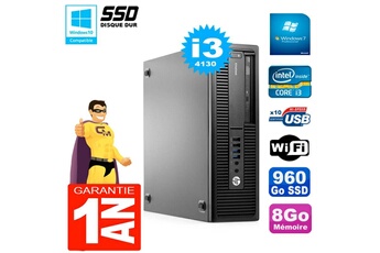 PC De Bureau HP PC HP Elitedesk 800 G1 Sff Core I3-4130 8Go Disque 960Go SSD Graveur Dvd WiFi W7