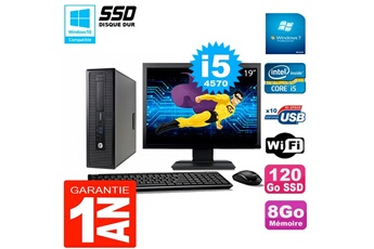 Pc De Bureau Hp Pc Hp Elitedesk 800 G1 Sff Ecran 19" Core I5-4570 8Go Disque 120 Go Ssd Wifi W7