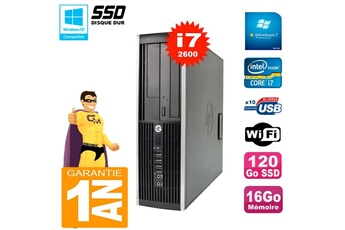 PC De Bureau HP PC HP Compaq 8200 Sff Core i7-2600 Ram 16Go Disque 120Go SSD Graveur Dvd WiFi W7