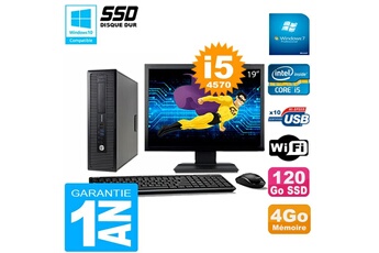 Pc De Bureau Hp Pc Hp Elitedesk 800 G1 Sff Ecran 19" Core I5-4570 4Go Disque 120 Go Ssd Wifi W7