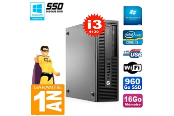 Pc De Bureau Hp Pc Hp Elitedesk 800 G1 Sff Core I3-4130 Ram 16Go 960 Go Ssd Graveur Dvd Wifi W7