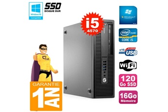 PC De Bureau HP PC HP Elitedesk 800 G1 Sff Core i5-4570 Ram 16Go 120 Go SSD Graveur Dvd WiFi W7