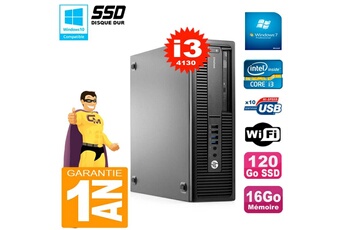 PC De Bureau HP PC HP Elitedesk 800 G1 Sff Core I3-4130 Ram 16Go 120 Go SSD Graveur Dvd WiFi W7