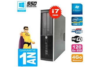 Pc De Bureau Hp Pc Hp Compaq 8200 Sff Core I7-2600 Ram 4Go Disque 120 Go Ssd Graveur Dvd Wifi W7