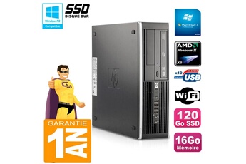 Unité Centrale Hp Pc Hp Compaq 6005 Pro Sff Amd Phenom Ii Ram 16Go 120 Go Ssd Graveur Dvd Wifi W7