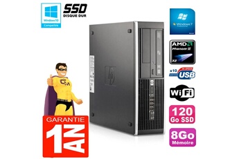 Unité Centrale Hp Pc Hp Compaq 6005 Pro Sff Amd Phenom Ii Ram 8Go 120 Go Ssd Graveur Dvd Wifi W7
