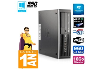 Unité Centrale Hp Pc Hp Compaq 6005 Pro Sff Amd Phenom Ii Ram 16Go 960 Go Ssd Graveur Dvd Wifi W7