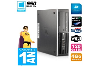 Unité Centrale Hp Pc Hp Compaq 6005 Pro Sff Amd Phenom Ii Ram 4Go 120 Go Ssd Graveur Dvd Wifi W7