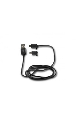 Cables USB KSIX - Câble Lightning - USB mâle pour Micro-USB de type B, Lightning mâle - 1 m - noir métallisé
