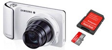 Appareil photo compact Samsung Compact Galaxy Camera Blanc - WiFi - OS Android Jelly Bean 4.1 ™ intégré + Carte MicroSDHC 16 Go