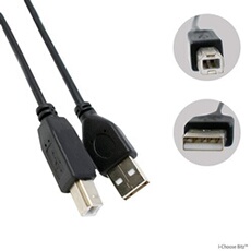 Câble USB 2.0 A Mâle vers B Mâle Câble d'Imprimante pour tous Canon Imprimantes 1.M