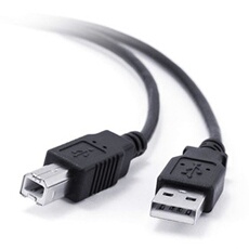 3m câble USB A / B câble pour imprimante 3m (mètres) noir