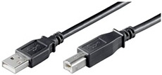 1.8M Noir Câble USB A-B pour TOUS Canon Imprimantes - Inclus: Canon PIXMA MX S SELPHY MX300 MX310 MX320 MX330 MX340 MX350 MX410 MX420 MX700 MX7600