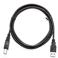 Câble Noir USB 2.0 mâle A vers mâle B 1.8 m