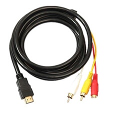 HDMI vers RCA câble 1.5 m HDMI mâle vers 3RCA vidéo audio AV Component câble adaptateur convertisseur pour HDTV DVD de PC et la plupart des
