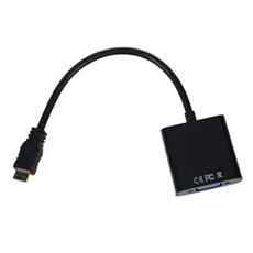 Adaptateur Mini HDMI vers VGA Câble 1080p pour Raspberry Pi Zero, Canon EOS 700D, Nikon D5300