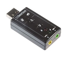 Adaptateur Audio USB 7.1 canaux / Alimenté par port USB / Interface audio très flexible