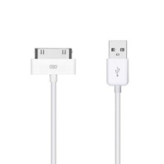 USB Charge Données Câble de chargeur 30pin pour iPhone 3G, iPhone 4/4S, iPad 2/3, iPod, 1m, blanc