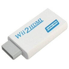 Adaptateur Convertisseur vidéo Full HD 1080p Wii vers HDMI Sortie jack audio 3,5mm