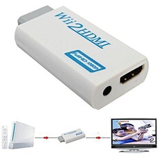 Wii HDMI Video Converter -Wii HDMI Full HD 1080P adaptateur convertisseur 3,5 mm Sortie audio Jack