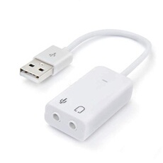 Carte Son Externe USB 2.0 Adapteur Carte de Son Pour Ordinateur
