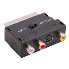 Adaptateur Péritel vers 3 RCA S-Vidéo Commutable Entrée Péritel Mâle vers Péritel Femelle Adaptateur Péritel vers 3 RCA S-Vidéo Commutable Entrée Péritel Mâle vers Péritel Femelle