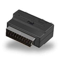 Péritel mâle vers 3 prises RCA + S-video femelle Adaptateur Convertisseur De Video