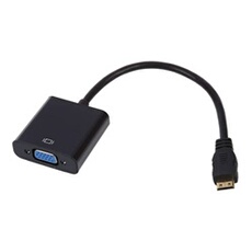 Câble Adaptateur Convertisseur de MINI HDMI Mâle à VGA Femelle