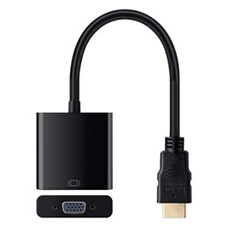 HDMI vers VGA, Adaptateur HDMI vers VGA 1080P Convertisseur HDMI Mâle à VGA Femelle Compatible avec PC , TV Box , HDTV , Ultrabook , XBOX