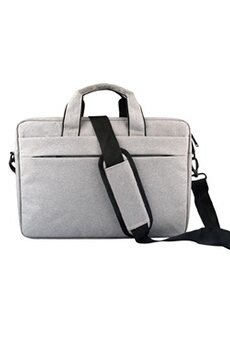 Sacoche pour ordinateur portable Allshopstock (#78) Breathable Wear-resistant Shoulder Handheld Zipper Laptop Bag For 14.0 inch and Below Macbook, Samsung (Grey)