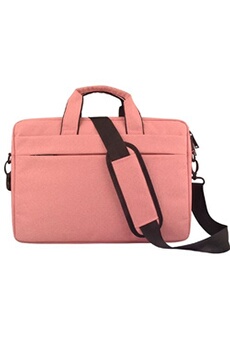 Sacoche pour ordinateur portable Allshopstock (#78) Breathable Wear-resistant Shoulder Handheld Zipper Laptop Bag For 14.0 inch and Below Macbook, Samsung (Pink)
